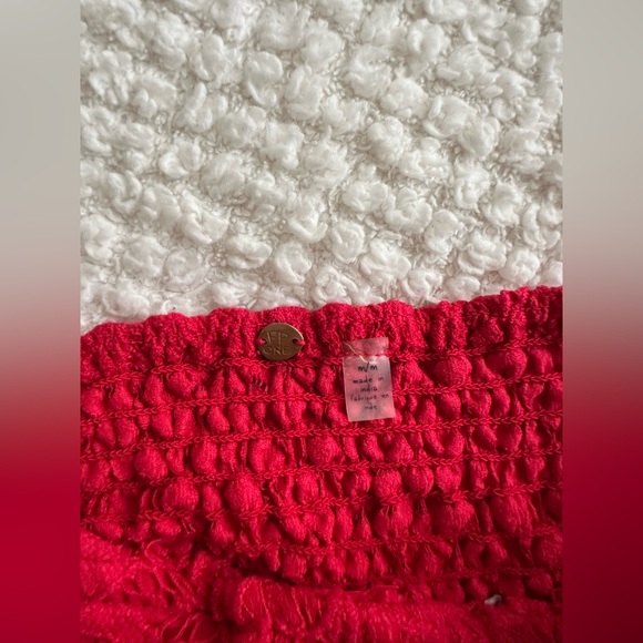 Free People Red Lace Ruffle Mini Top - Picture 4 of 4